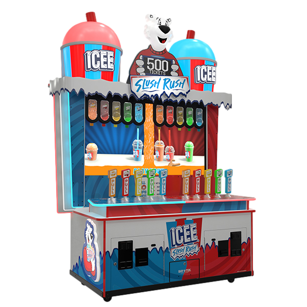 ICEE Slush Rush ticket redemption arcade cabinet